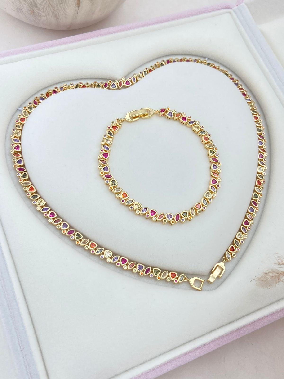 Confetti Bezel Necklace