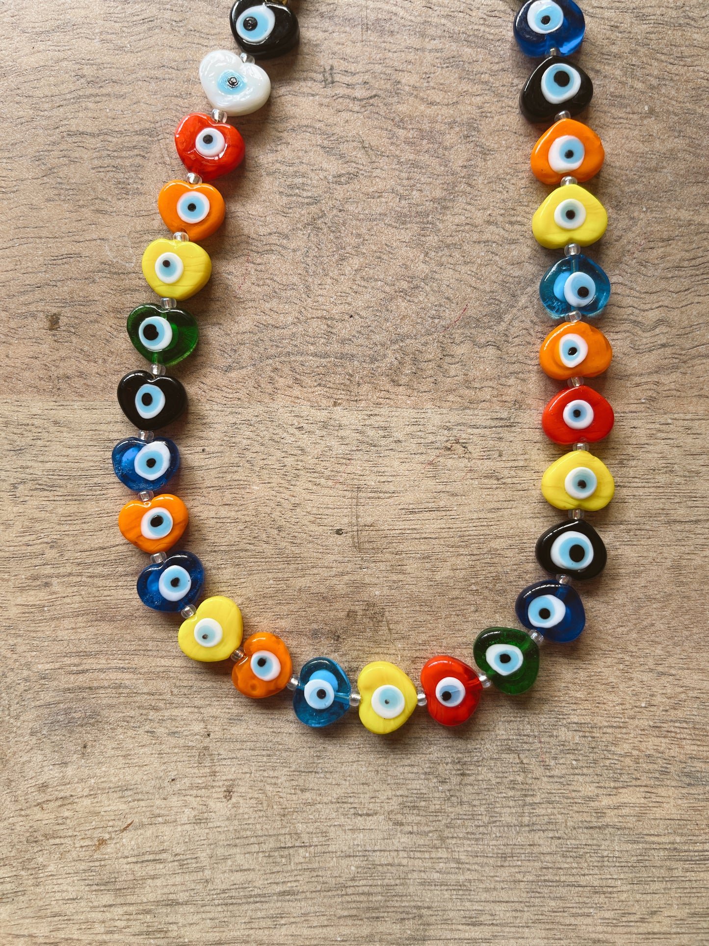Evil Eye Rainbow Necklace