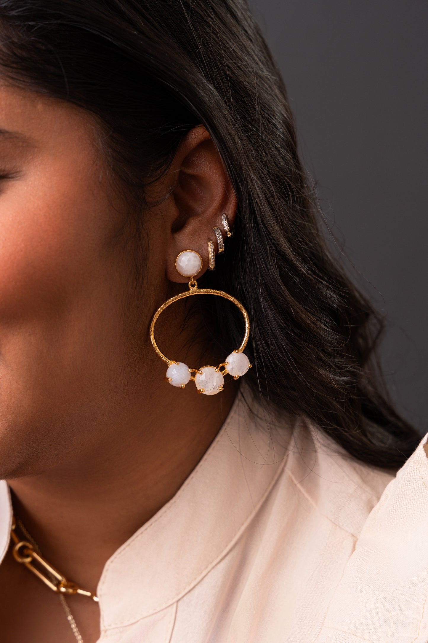 Istanbul Mar Earring (White)
