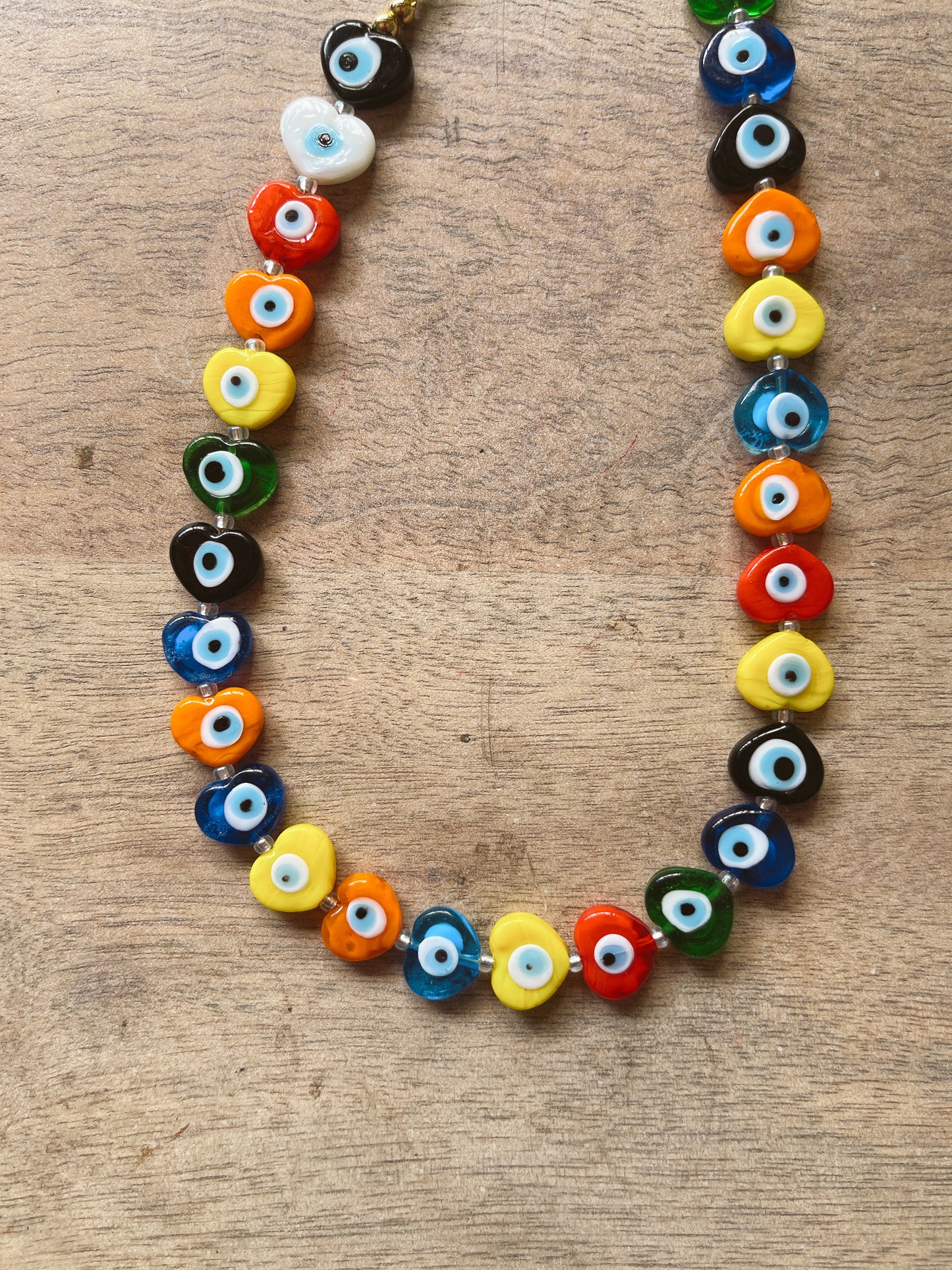 Evil Eye Rainbow Necklace