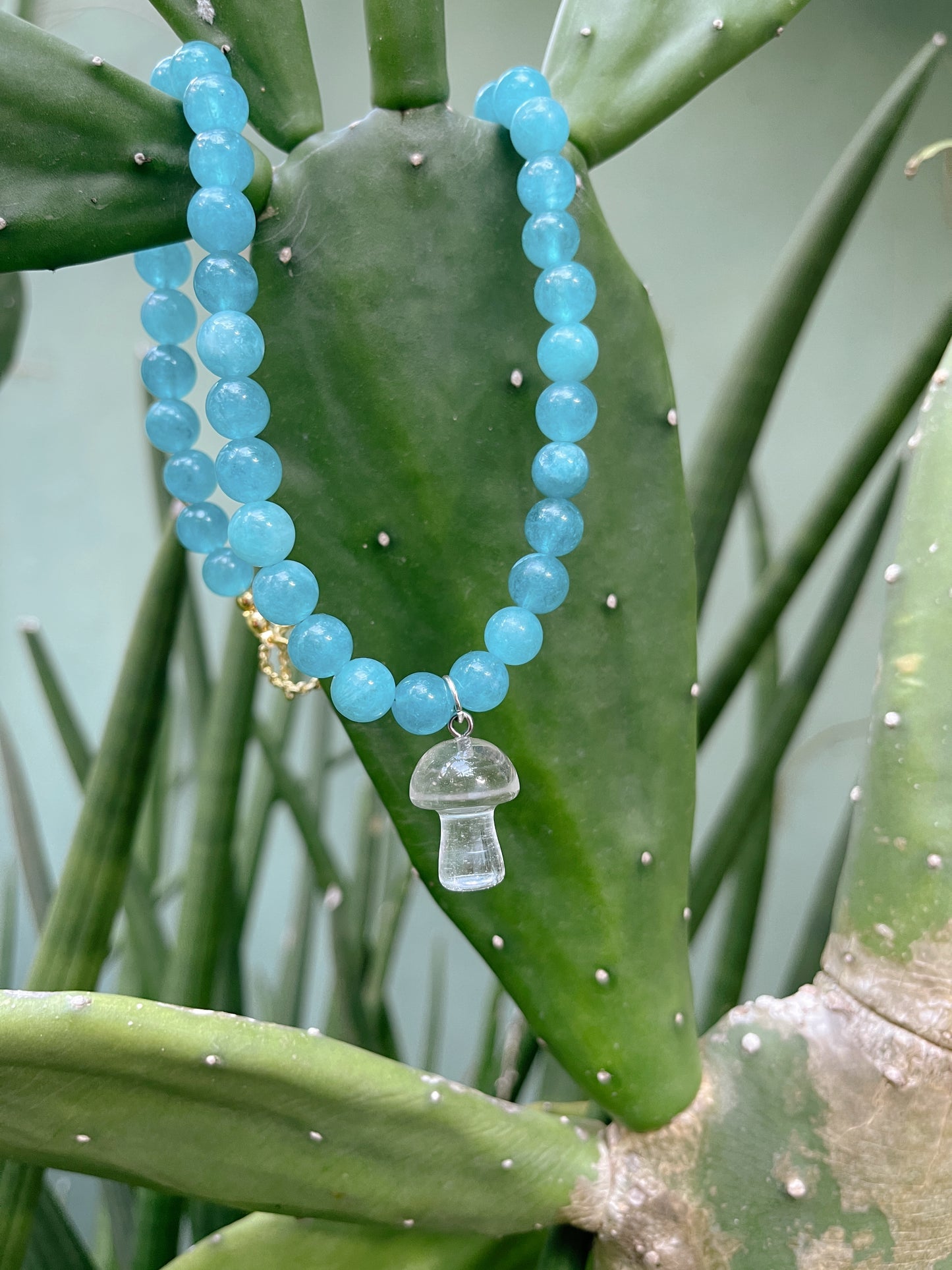 Gemstone Mushroom Charm