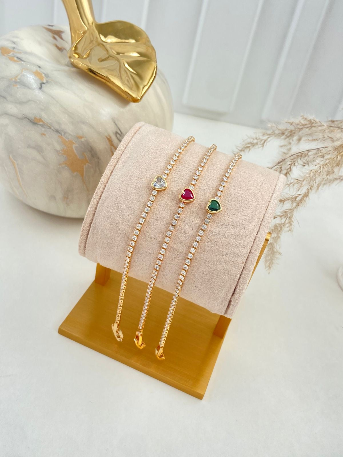 Heart Tennis Bracelet