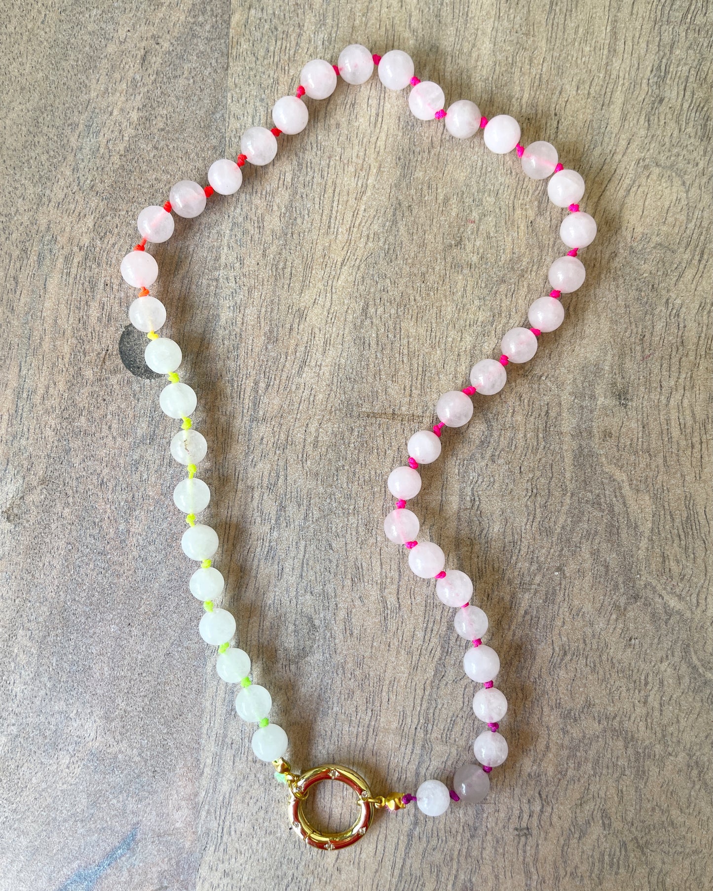 Pink Sunset Clasp Necklace