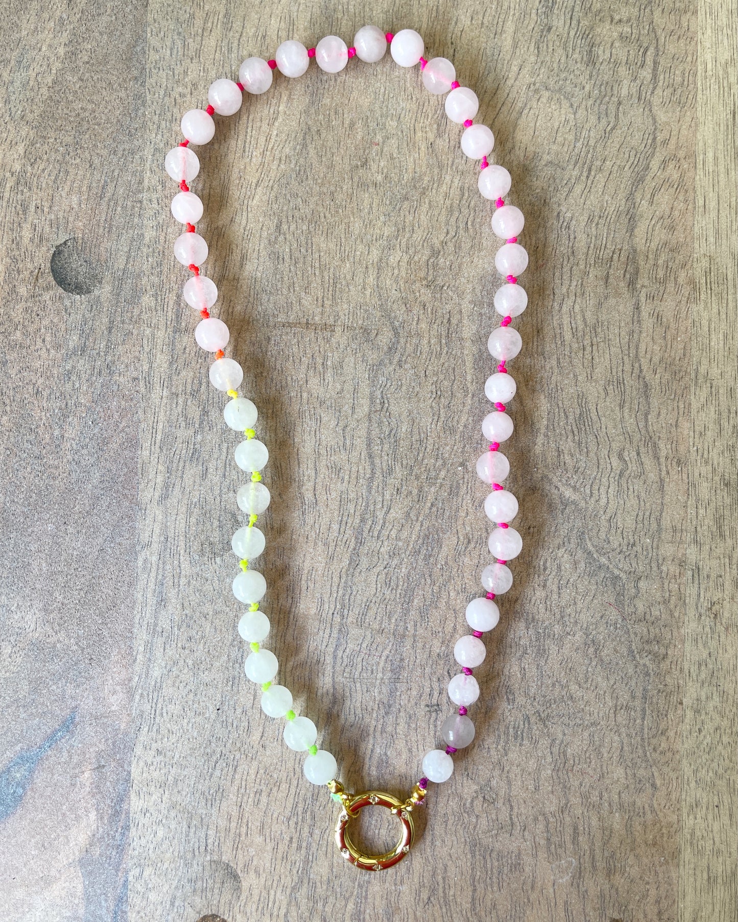 Pink Sunset Clasp Necklace