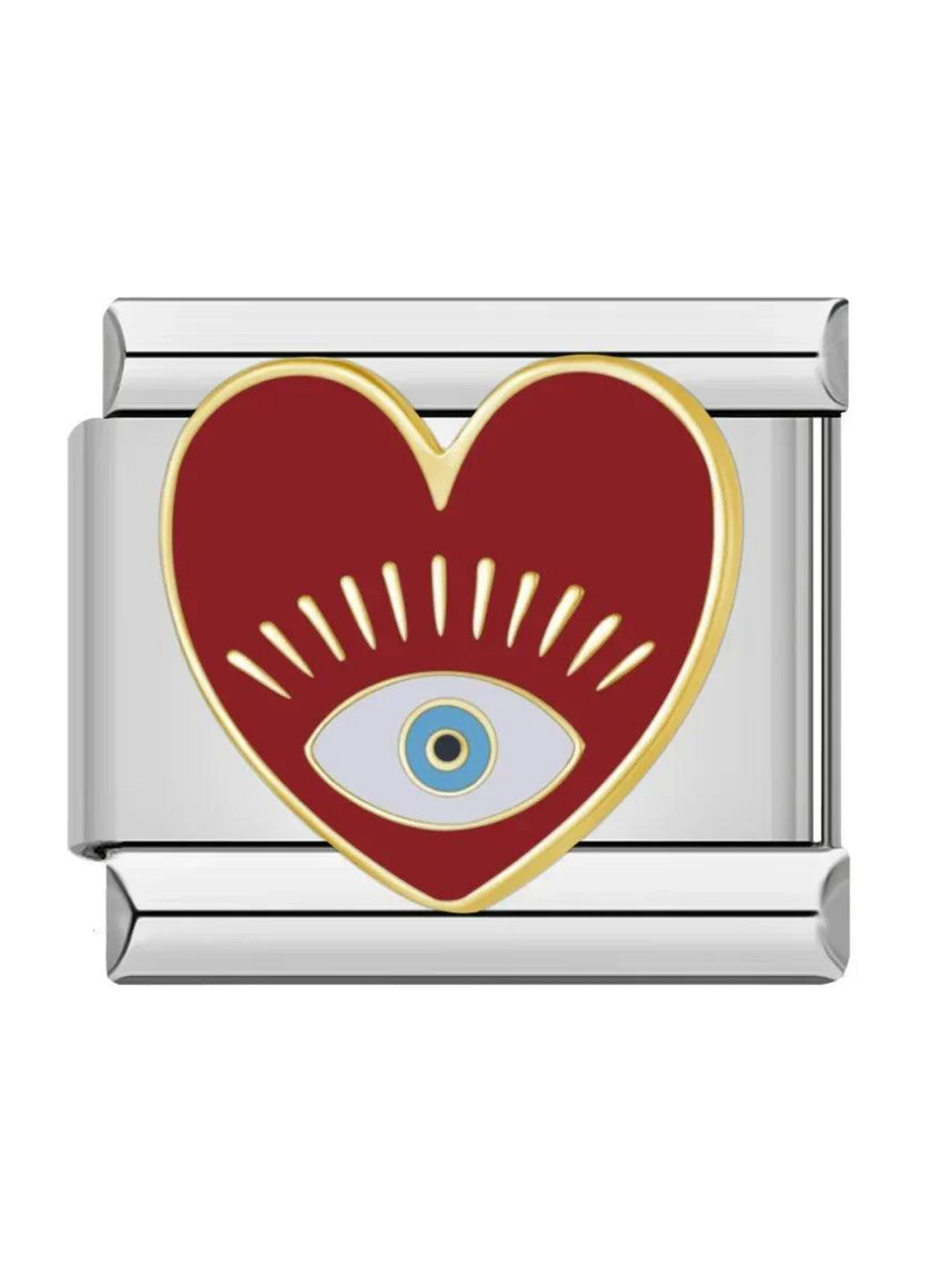 Evil Eye Heart Charm