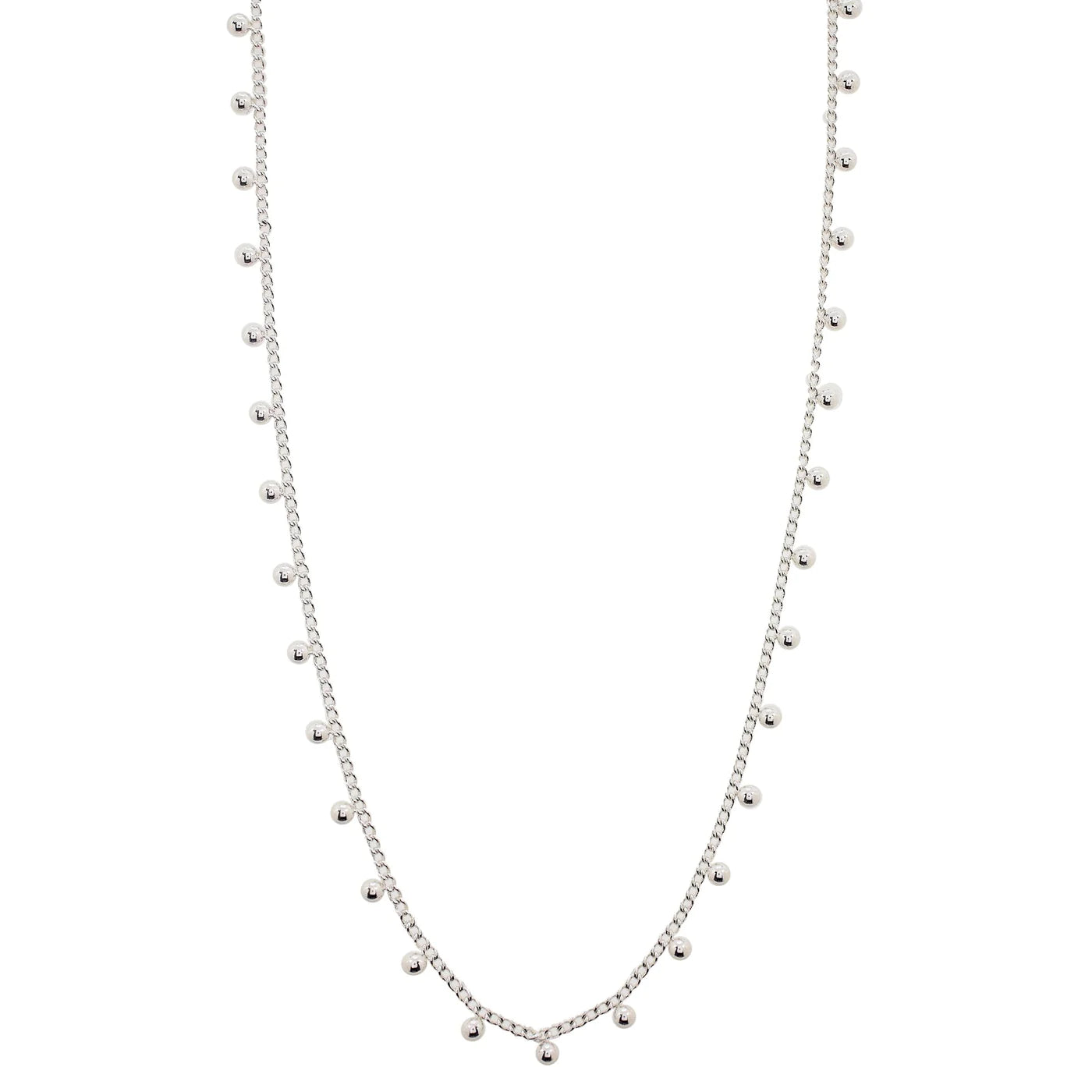 Mia Beaded Choker - Large Silver