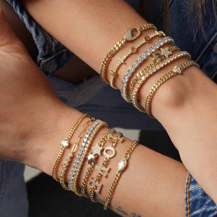 Tennis Name Bracelet