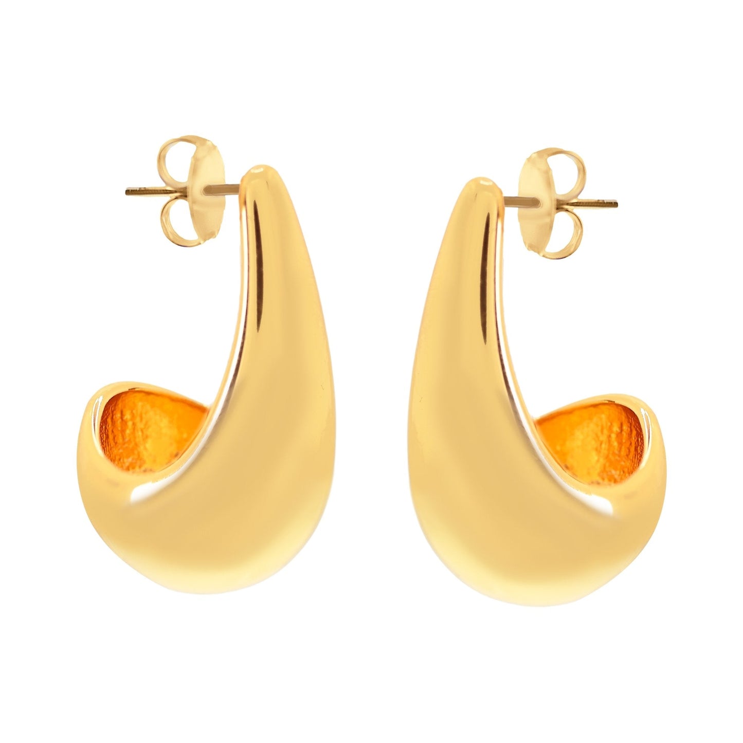 Pensive Gold Earring - Large