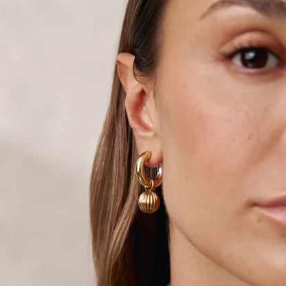 Catalina Two Toned Hoops