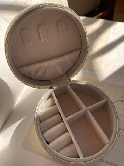 Round Travel Jewelry Box