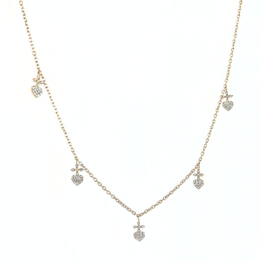 Ani 5 Hearts Cross Necklace