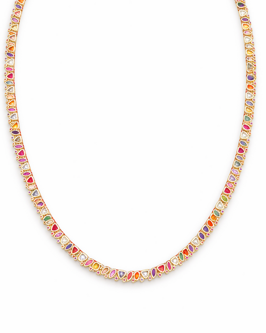 Confetti Bezel Necklace