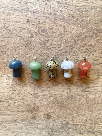 Gemstone Mushroom Charm