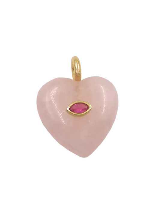 Stone Heart Charm