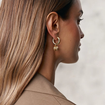 Catalina Two Toned Hoops