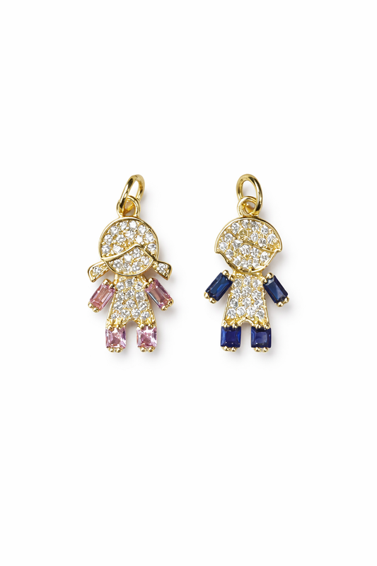 Boy And Girl Baguette Charm