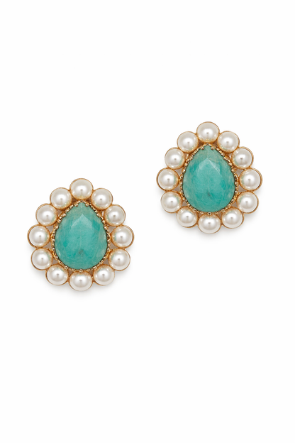 Istanbul Pearl Earring (Turquoise)