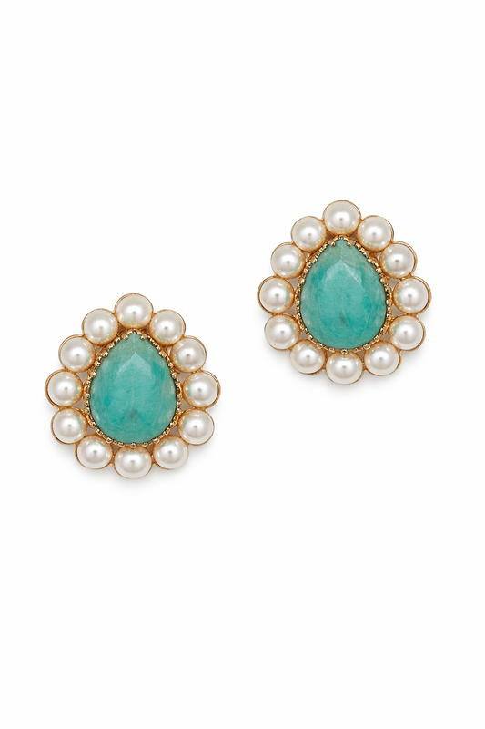 Istanbul Pearl Earring (Turquoise)