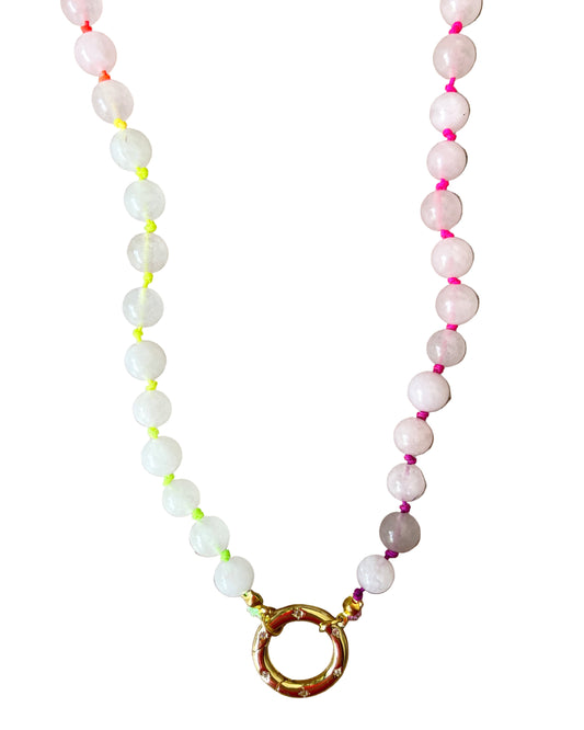 Pink Sunset Clasp Necklace
