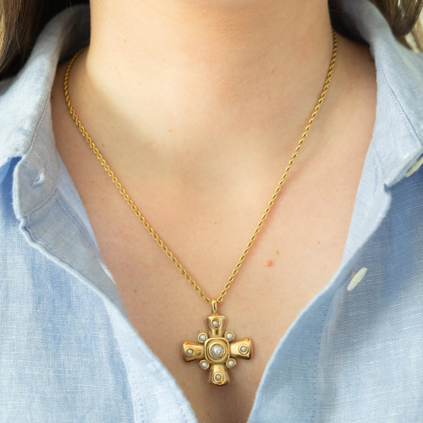 Elena Cross Necklace