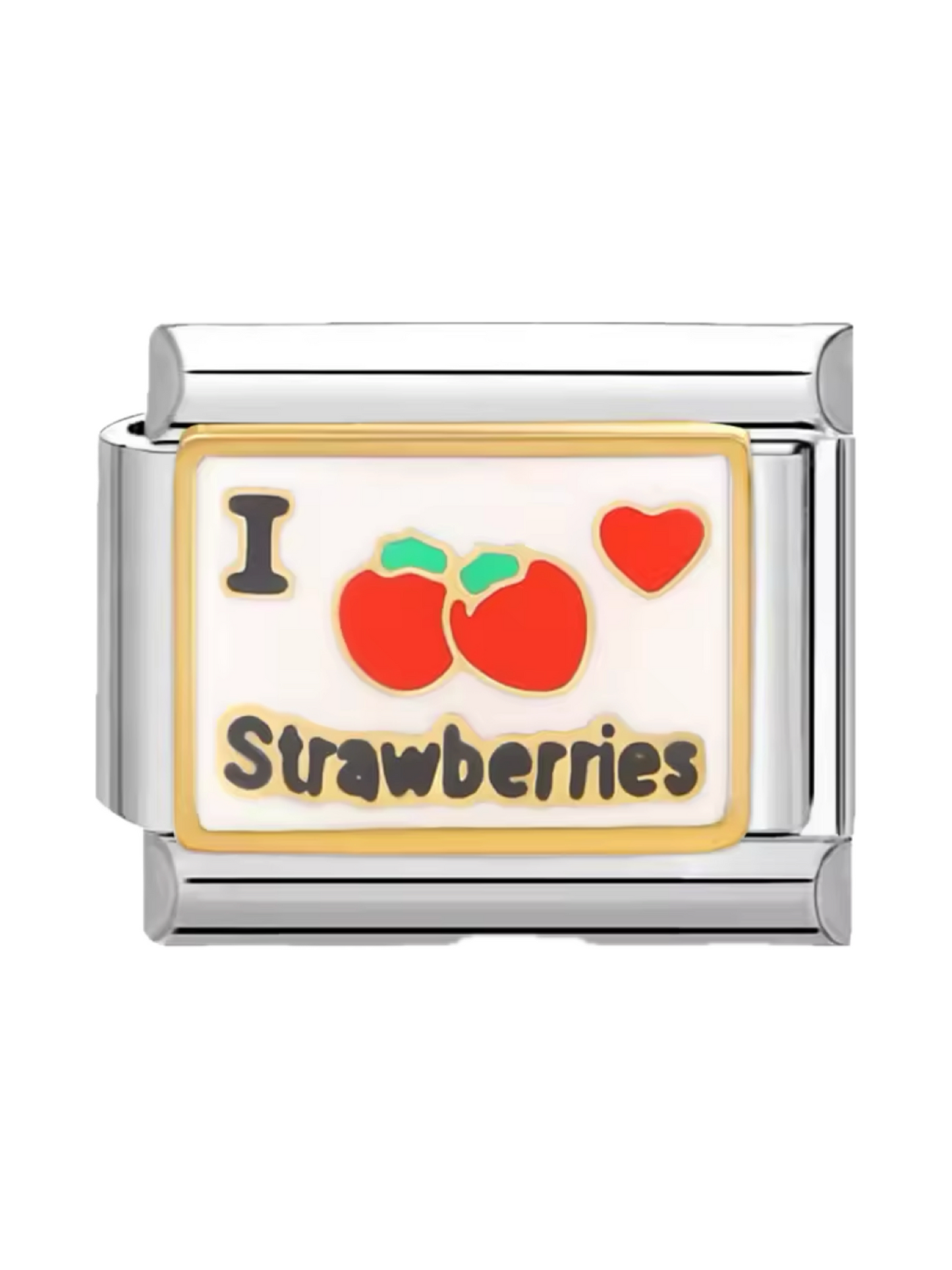 I Love Strawberries Charm