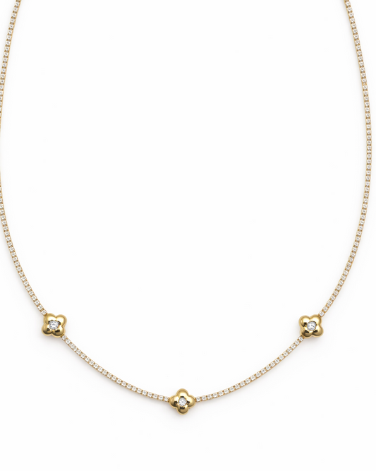 Trébol Tennis Necklace