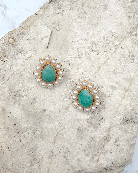 Istanbul Pearl Earring (Turquoise)