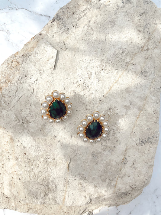 Istanbul Pearl Earring (green)