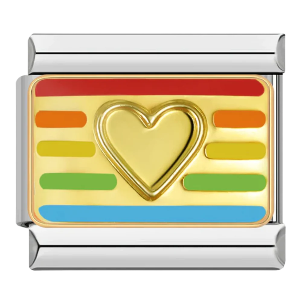 Rainbow Heart Charm