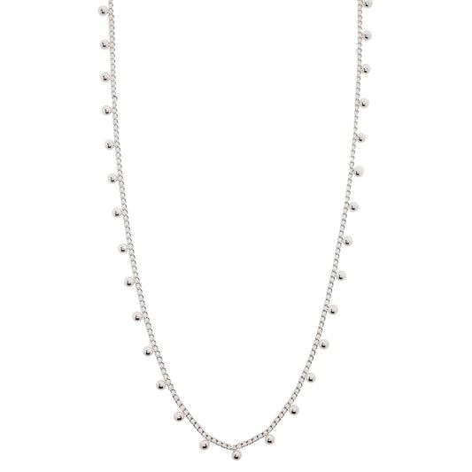 Mia Beaded Choker - Large  Silver