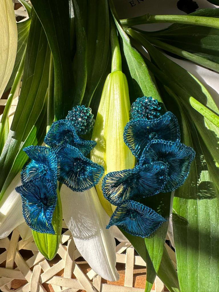 Blue Orchid Earrings
