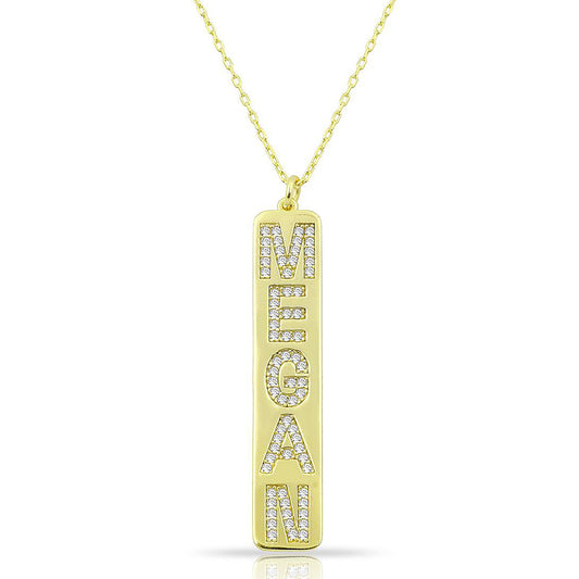Bar Pendant Name Necklace