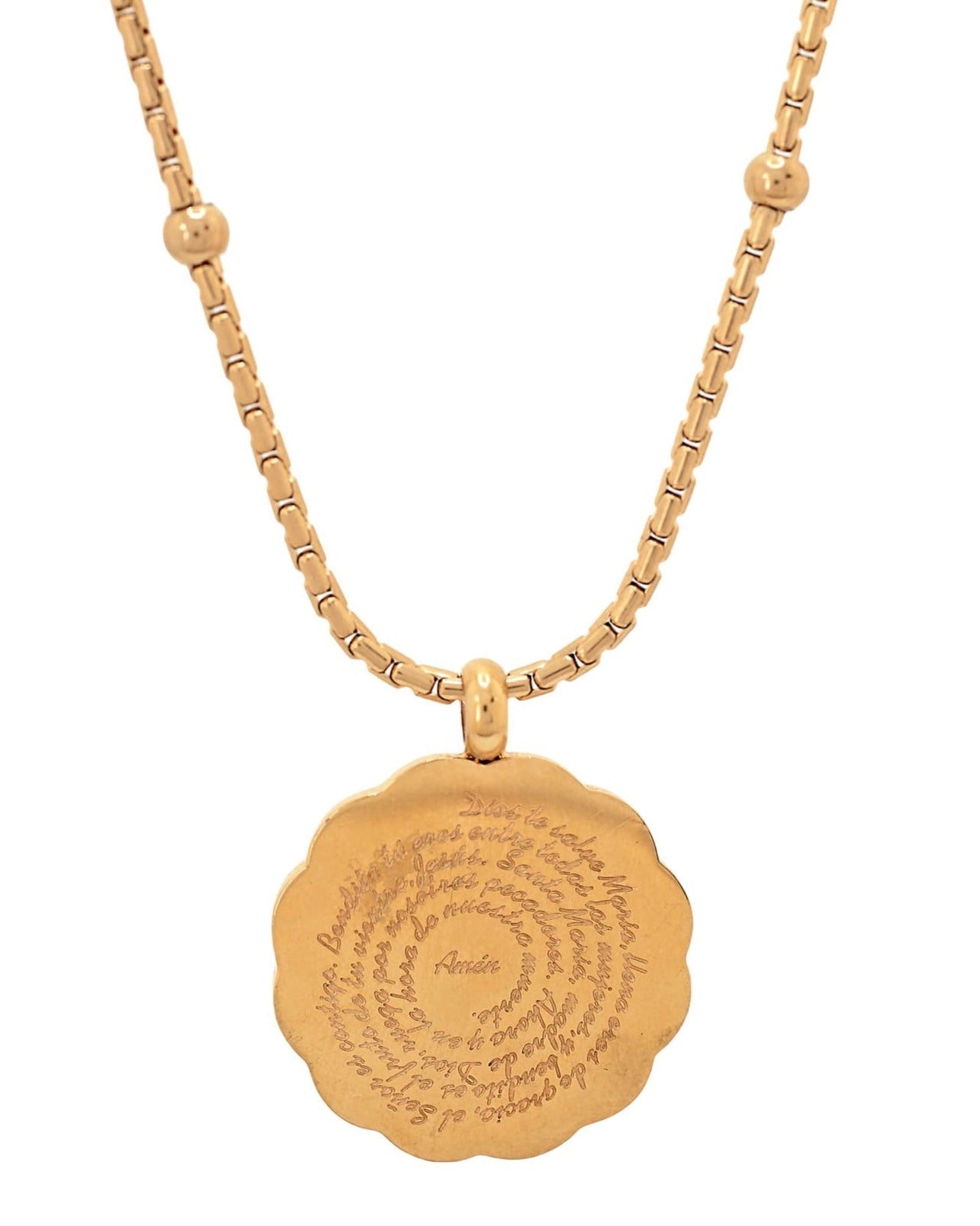 Ave María Heart Necklace