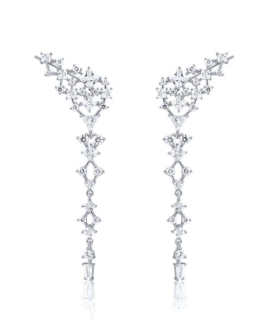 Scarlett Cz Drop Earring - Silver