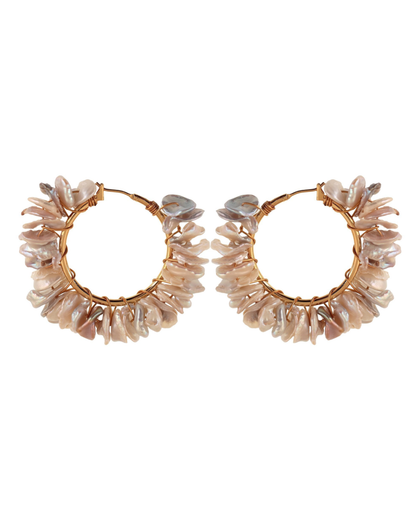 'ORGANI.K' Pearl Hoops