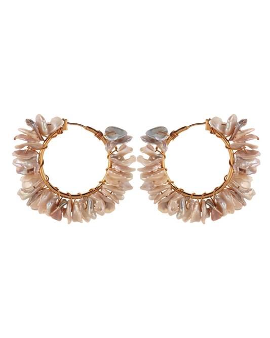 'ORGANI.K' Pearl Hoops