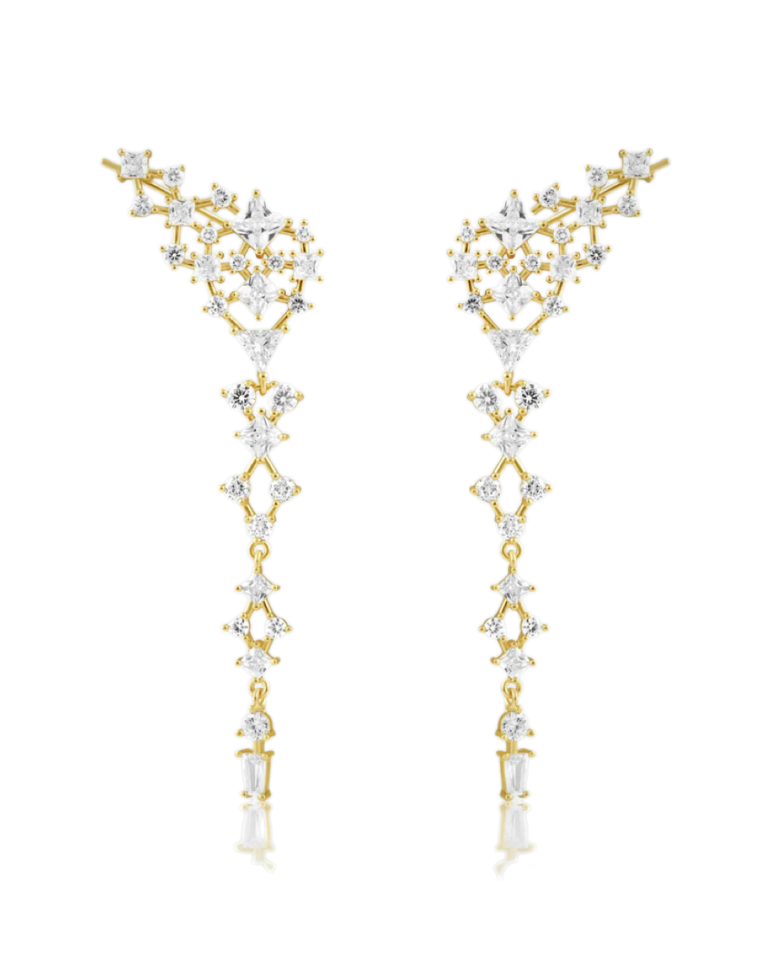 Scarlett Cz Drop Earring - Gold