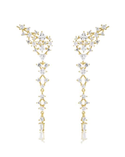 Scarlett Cz Drop Earring - Gold