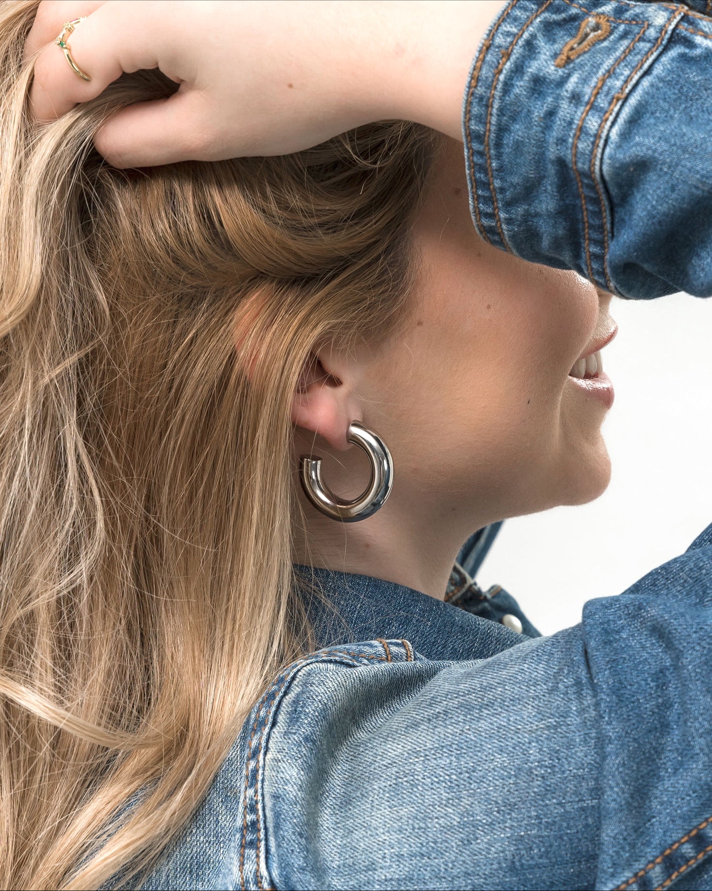 Jojo Tube Hoop - Silver