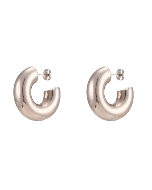 Jojo Tube Hoop - Silver