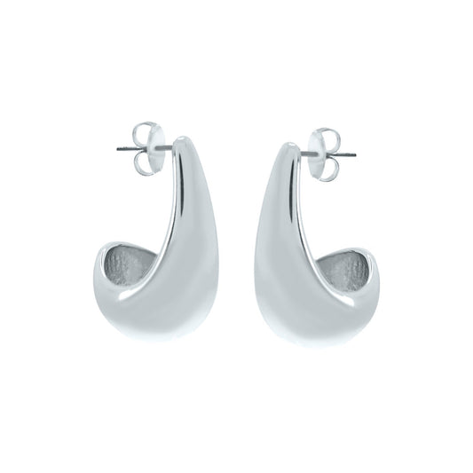 Pensive Silver Earring - Medium
